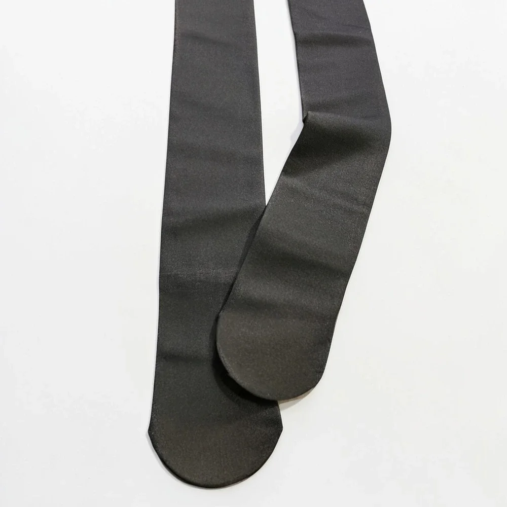 Black‎ Fleece Lined Tights High Waisted Thermal Footed Leggings S/M DDK-324